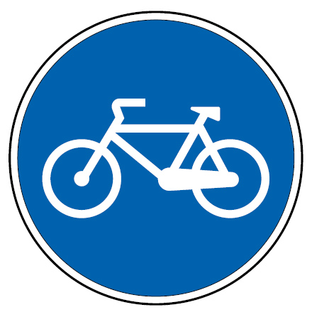 Sinal de trânsito de pista obrigatória para velocípedes Sinal de trânsito de pista obrigatória para velocípedes