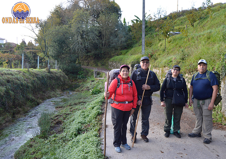 Peregrinos mexicanos a caminho de Santiago de Compostela, Ramon e Rosa Jimenez e Miguel e Manuela Estrada