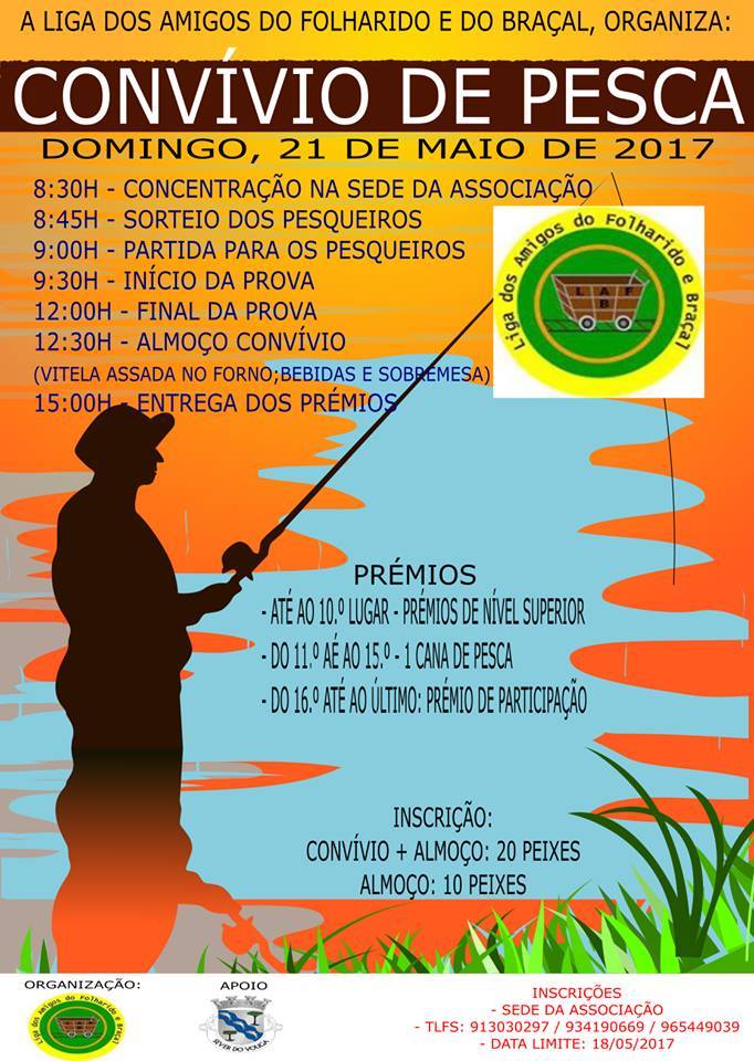 Liga dos amigos de Folharido do Braça organiza convívio de pesca